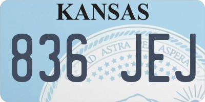 KS license plate 836JEJ