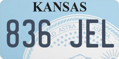 KS license plate 836JEL