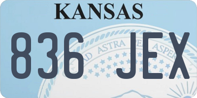 KS license plate 836JEX