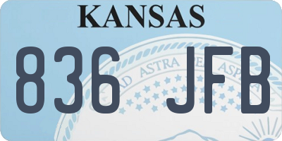 KS license plate 836JFB