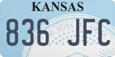 KS license plate 836JFC