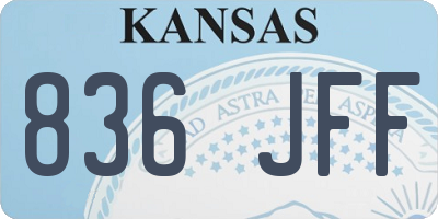 KS license plate 836JFF