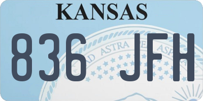 KS license plate 836JFH