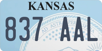 KS license plate 837AAL