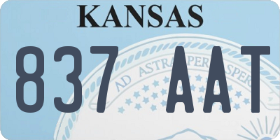 KS license plate 837AAT