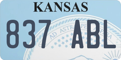 KS license plate 837ABL