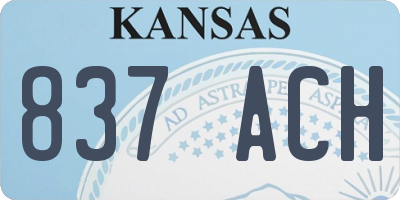 KS license plate 837ACH