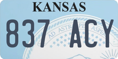 KS license plate 837ACY