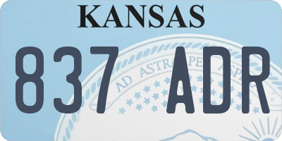 KS license plate 837ADR