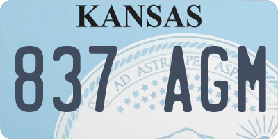 KS license plate 837AGM