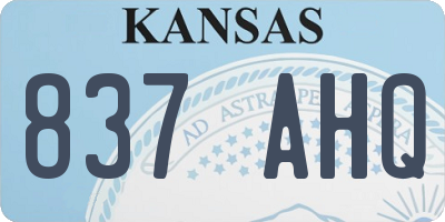 KS license plate 837AHQ