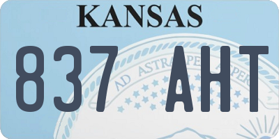 KS license plate 837AHT