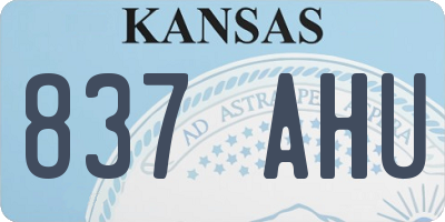KS license plate 837AHU