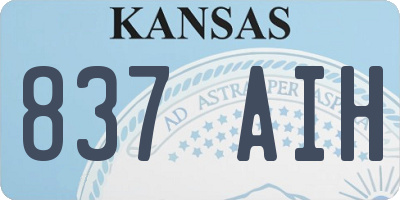 KS license plate 837AIH