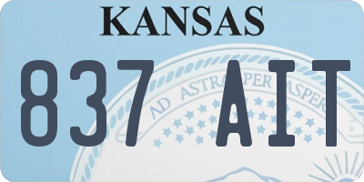 KS license plate 837AIT