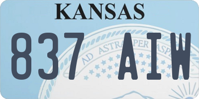 KS license plate 837AIW