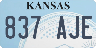 KS license plate 837AJE