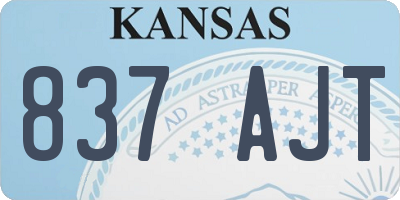 KS license plate 837AJT