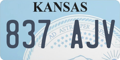 KS license plate 837AJV