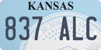 KS license plate 837ALC