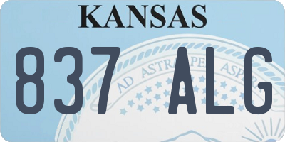 KS license plate 837ALG