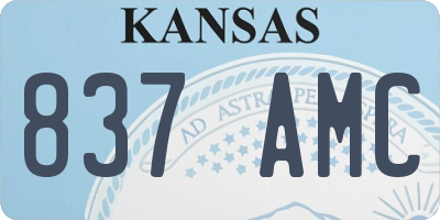 KS license plate 837AMC