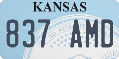 KS license plate 837AMD