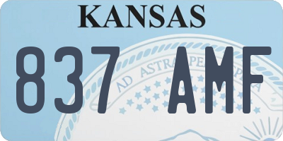 KS license plate 837AMF