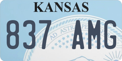 KS license plate 837AMG