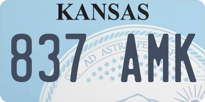 KS license plate 837AMK