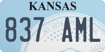 KS license plate 837AML