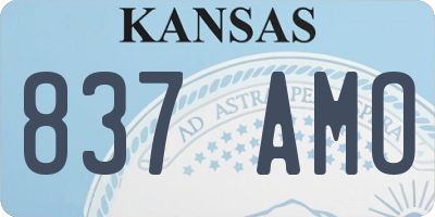 KS license plate 837AMO
