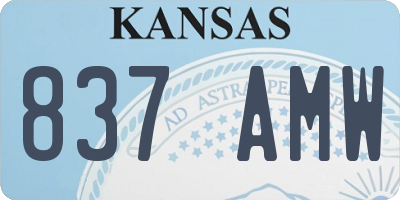 KS license plate 837AMW