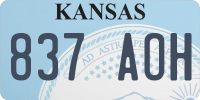 KS license plate 837AOH