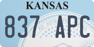 KS license plate 837APC