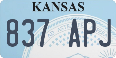 KS license plate 837APJ