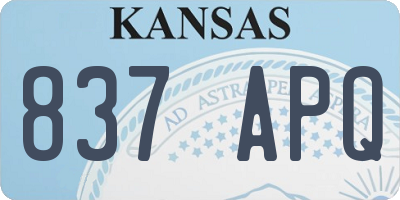 KS license plate 837APQ
