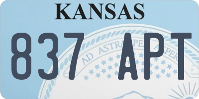 KS license plate 837APT
