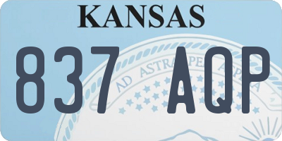 KS license plate 837AQP