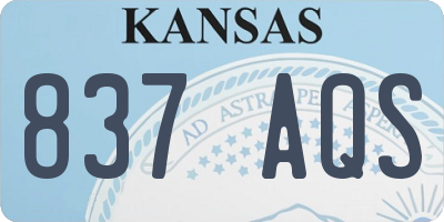 KS license plate 837AQS