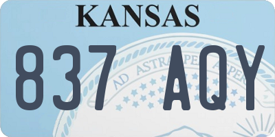 KS license plate 837AQY