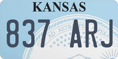 KS license plate 837ARJ
