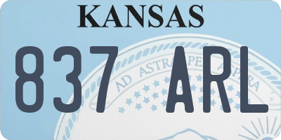 KS license plate 837ARL
