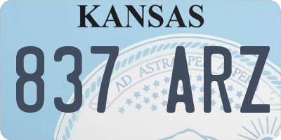 KS license plate 837ARZ