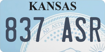 KS license plate 837ASR