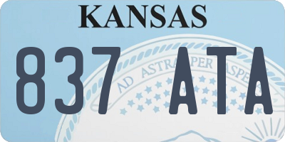 KS license plate 837ATA