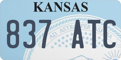 KS license plate 837ATC