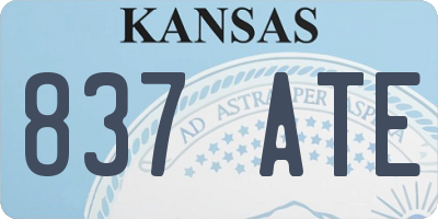 KS license plate 837ATE