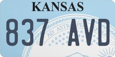 KS license plate 837AVD