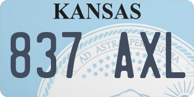 KS license plate 837AXL